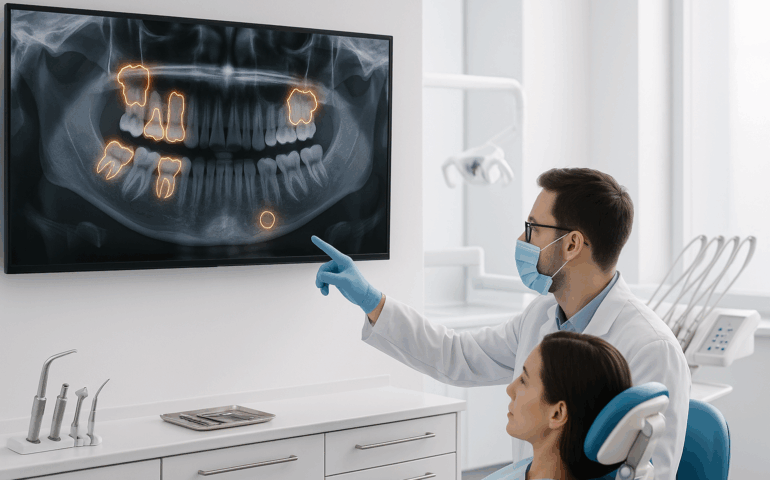 Smart dental AI tools now analyze digital images within seconds, helping dentists make confident decisions backed by clinical evidence.