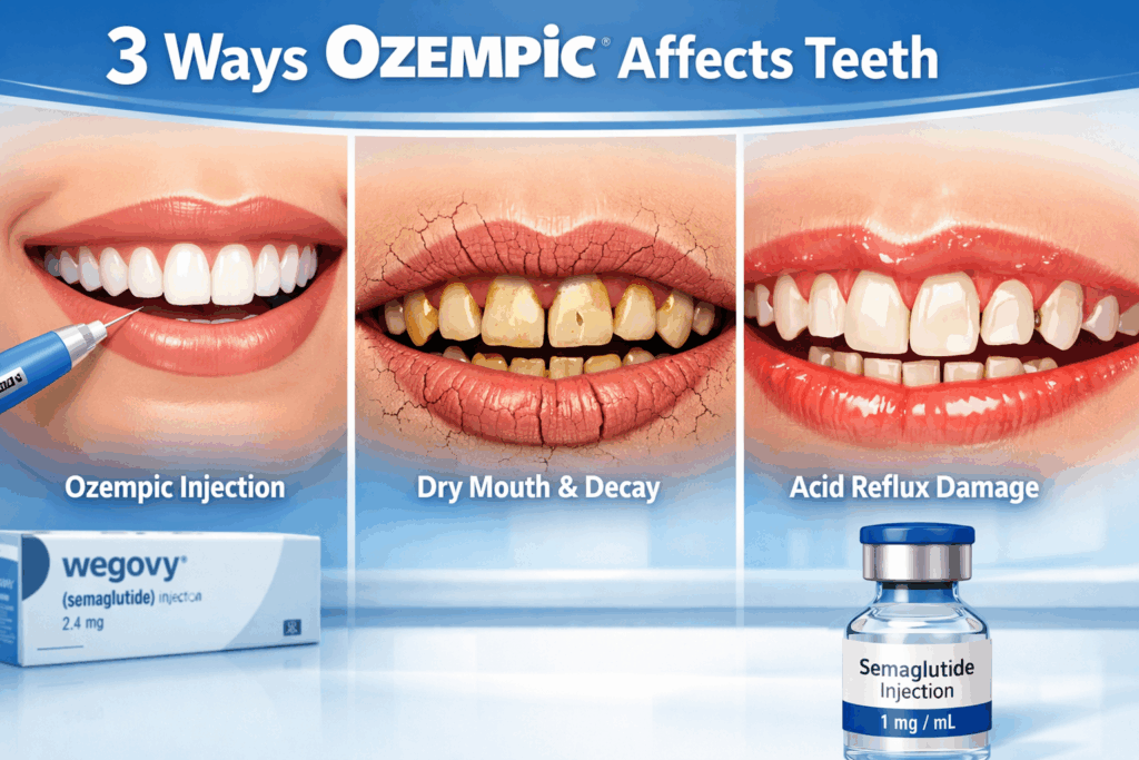 3 Ways Ozempic and Wegovy Can Affect Your Teeth